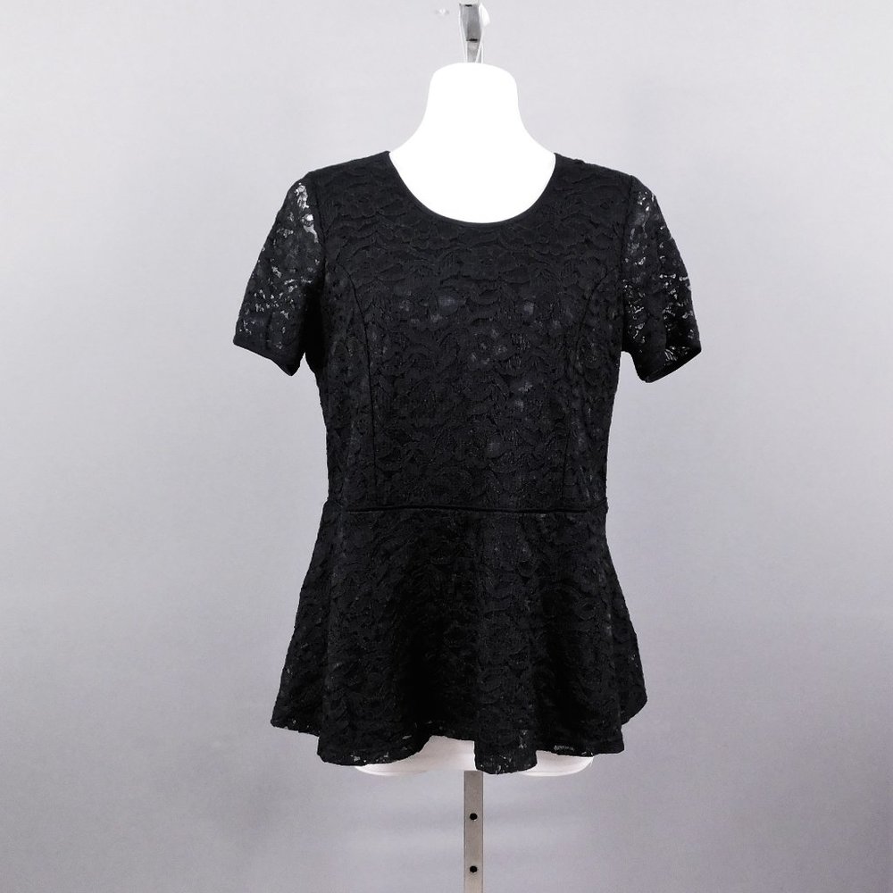 Jessica London Women‎ Shirt Black 12